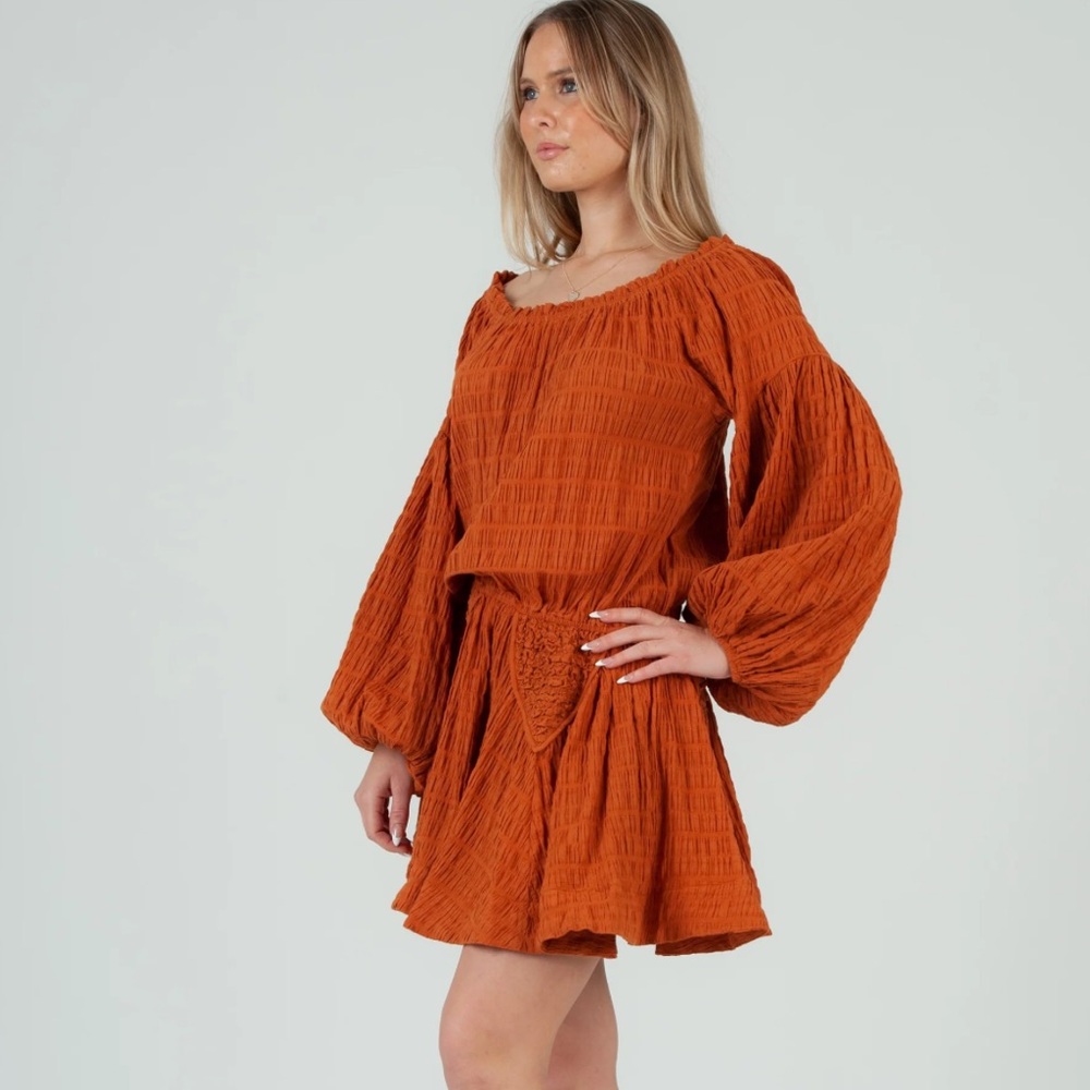 Lucia Couture Sandrine Orange Dress